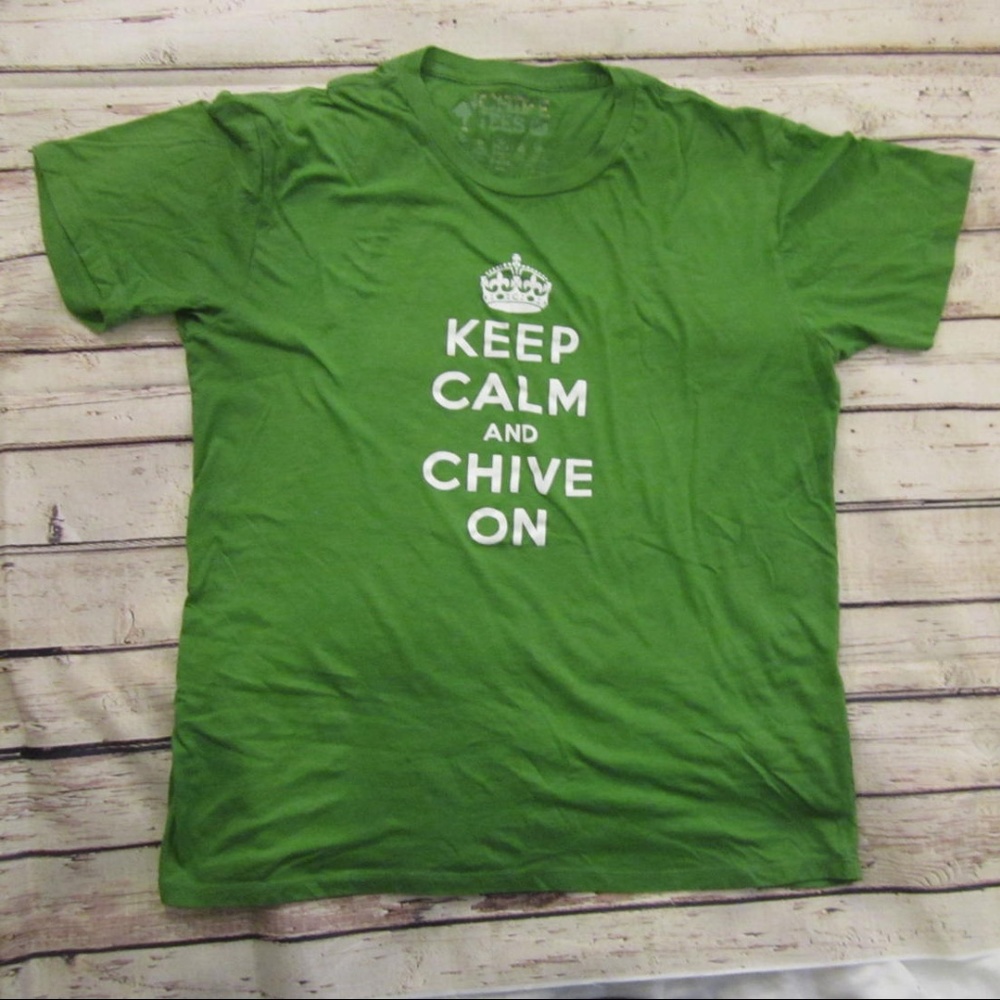 Chive Green Tee "Keep Calm and Chive On"